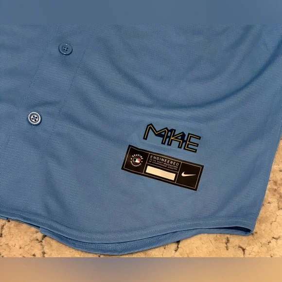 Nike Authentic Milwaukee Brewers City Connect Christian Yelich Jersey Men’s M - Picture 6 of 8